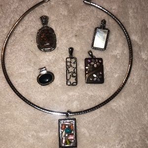 Slider chain and pendants.